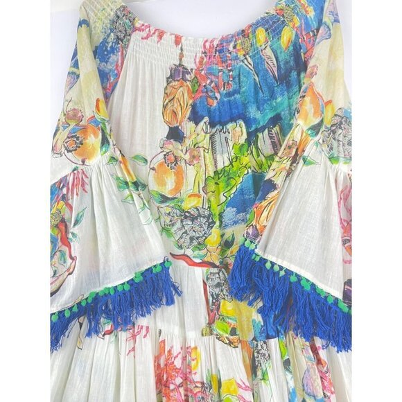 Antica Santoria women's flouncy top one size beautiful colors vacation cruise - Picture 15 of 16